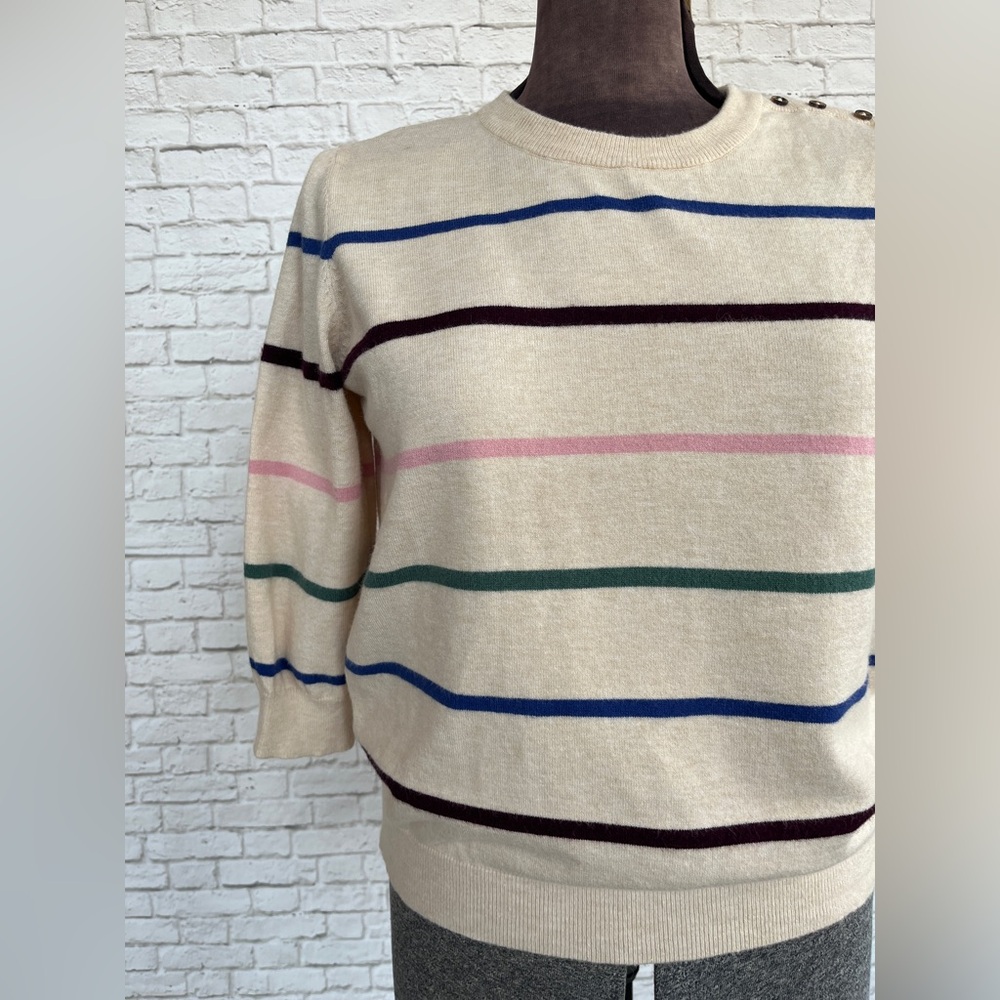 Modcloth Cream Striped Sweater - Picture 7 of 7